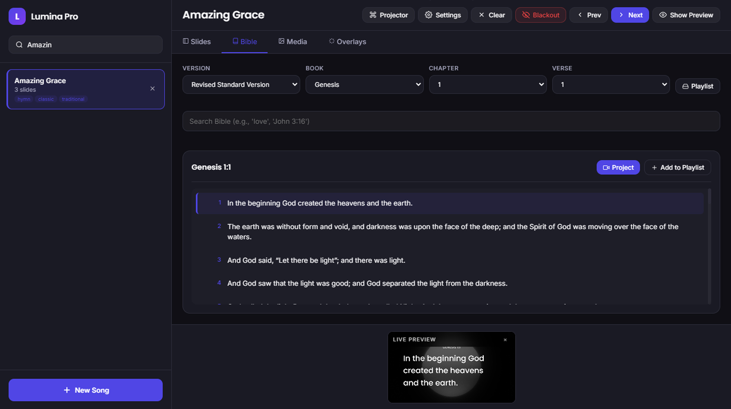 Lumina Pro Dashboard Screenshot